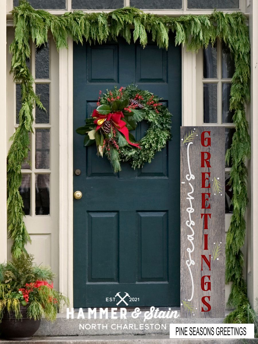 Season's Greetings Party Mix Christmas Porch Planks