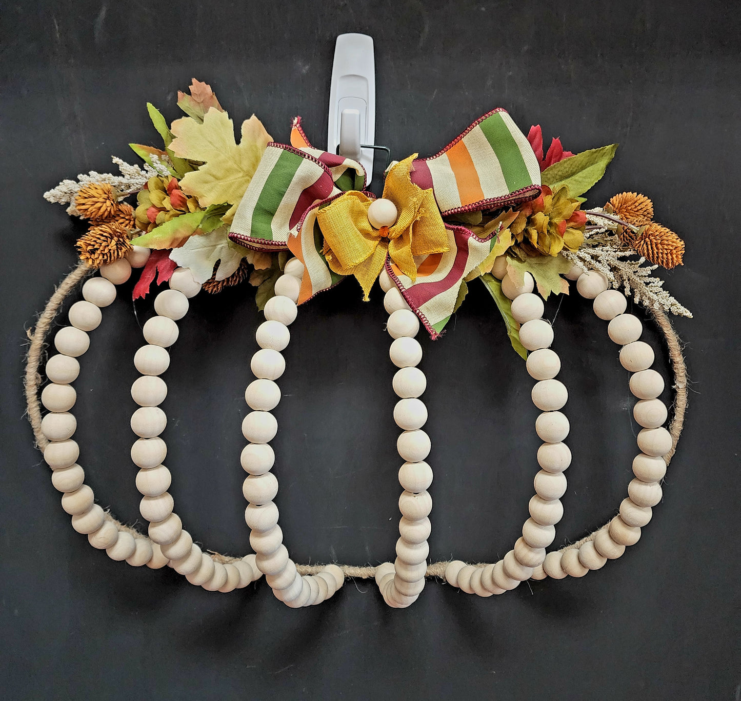Farmhouse Style Beaded Pumpkin Wreath Public Workshop