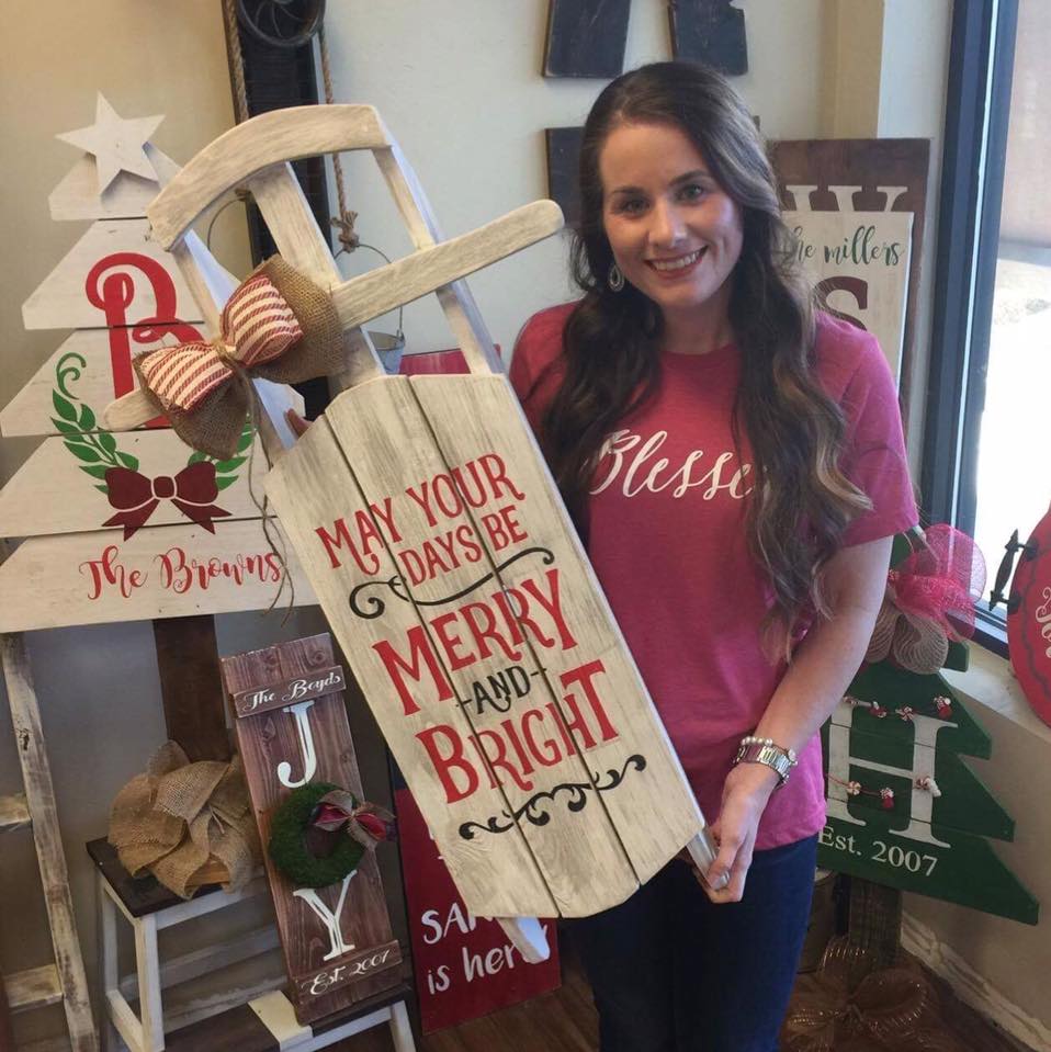 Christmas Rustic Decorative Sled