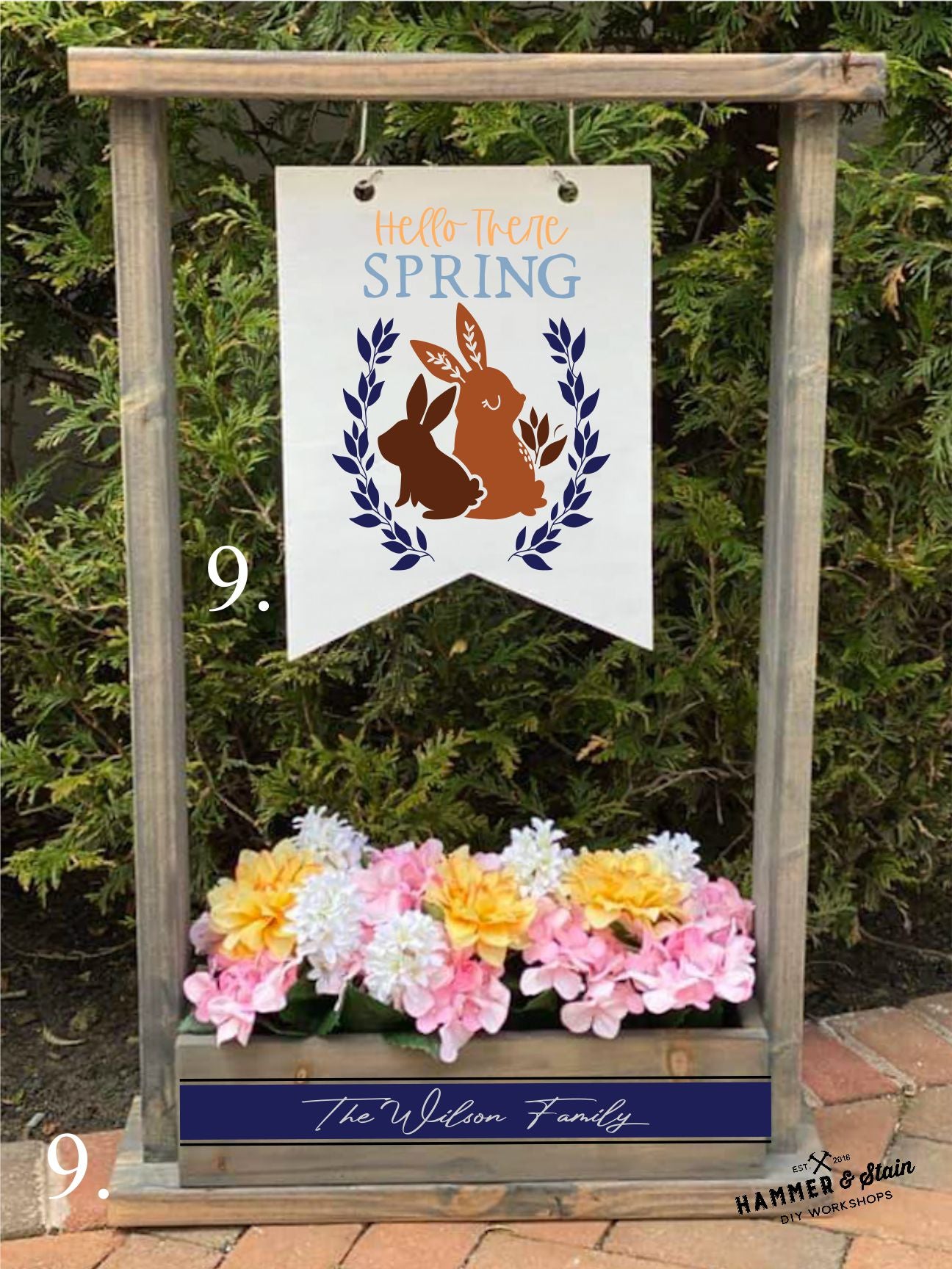 Planter Boxes with Garden Flag