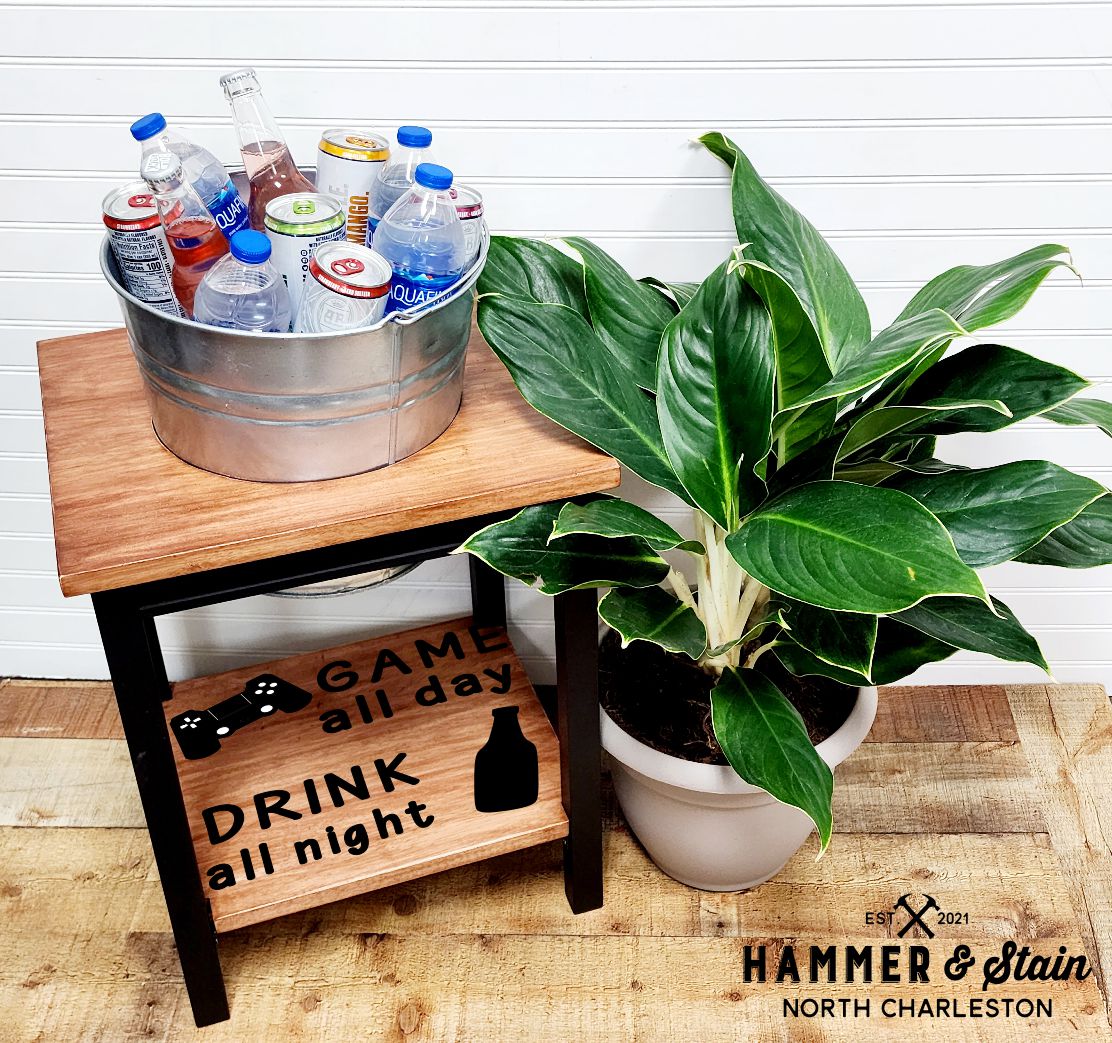 Bucket Tables--Alcohol Designs