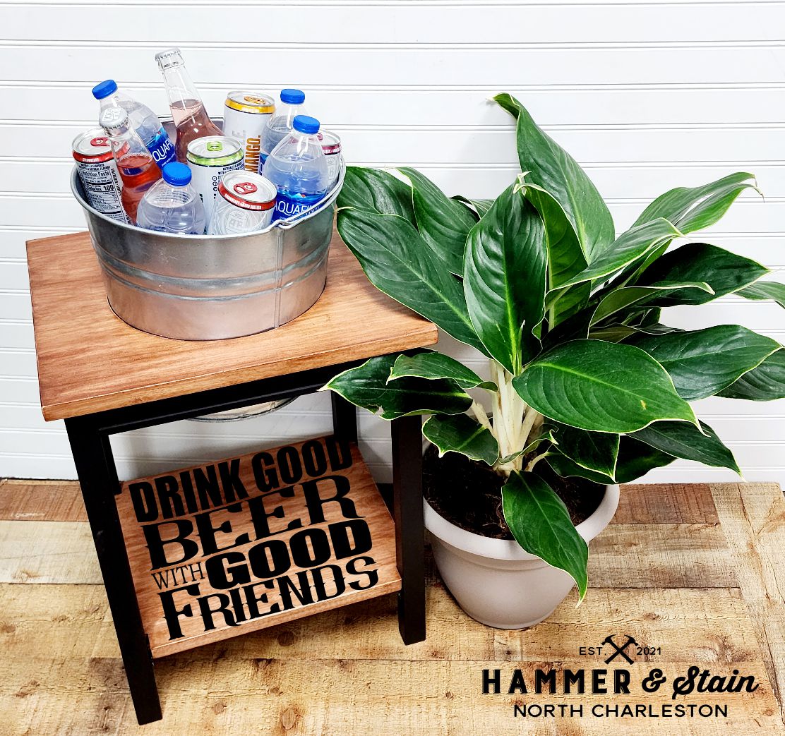 Bucket Tables--Alcohol Designs