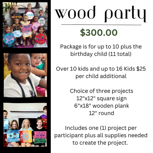 Birthday Party Kid's Wood Party