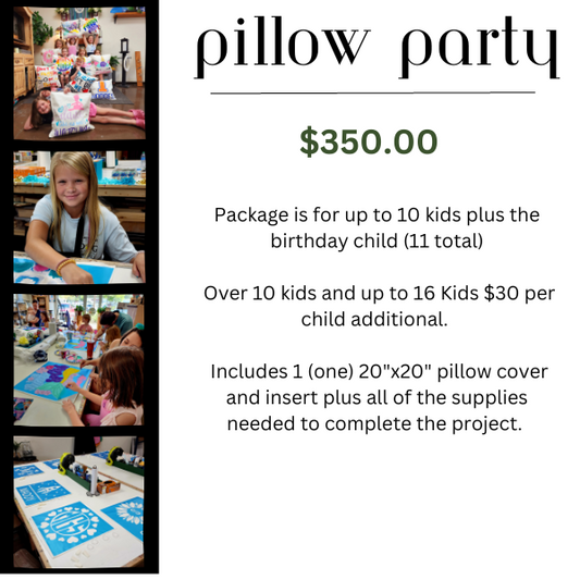 Birthday Party Kid's Pillow Party