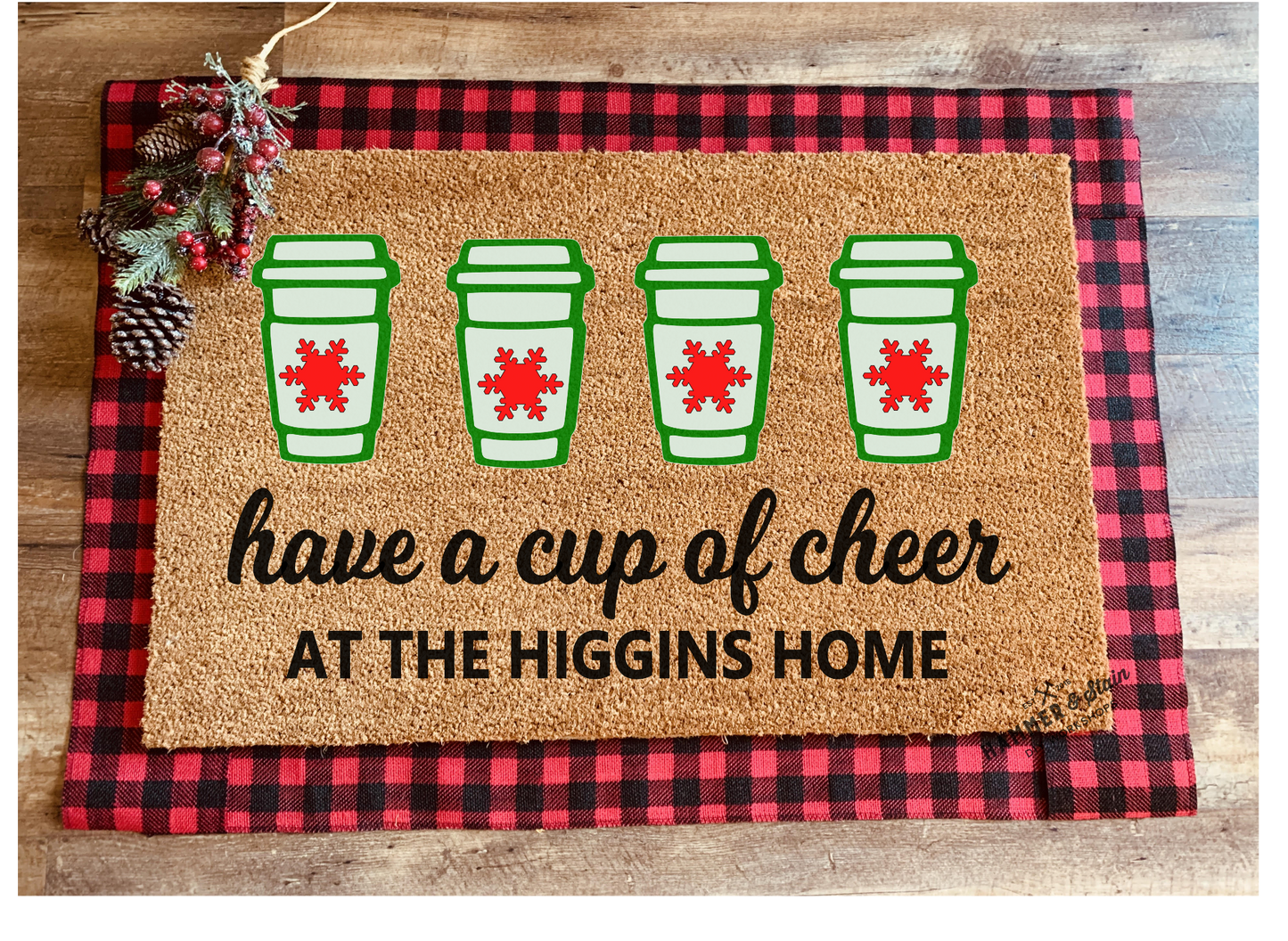 Season's Greetings Party Mix Christmas and Holiday Doormats