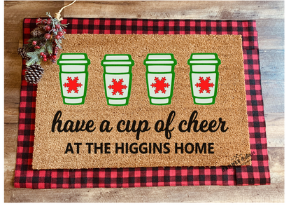 Season's Greetings Party Mix Christmas and Holiday Doormats