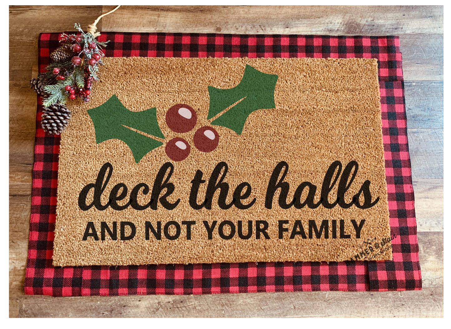 Season's Greetings Party Mix Christmas and Holiday Doormats