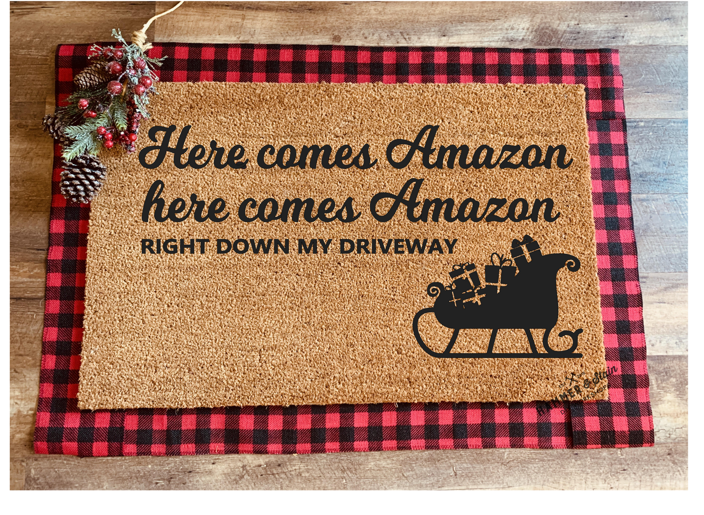 Season's Greetings Party Mix Christmas and Holiday Doormats