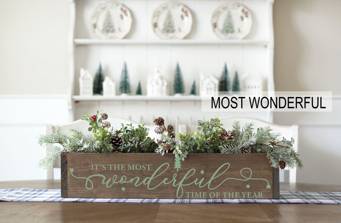 My Favorite Things Christmas Centerpiece boxes