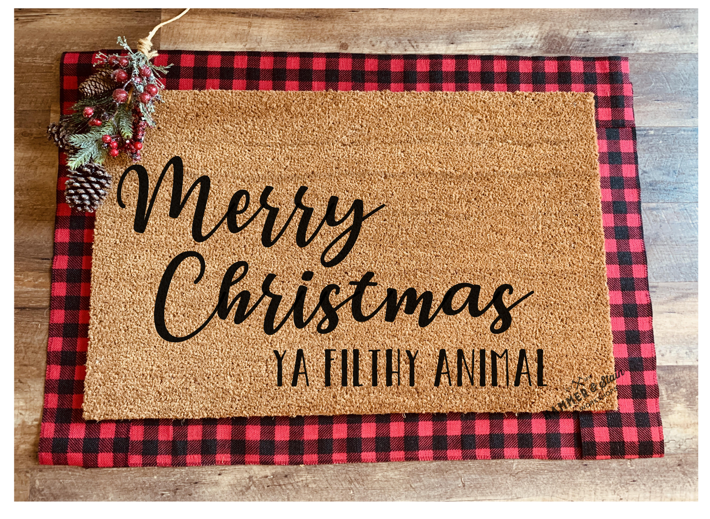 Season's Greetings Party Mix Christmas and Holiday Doormats