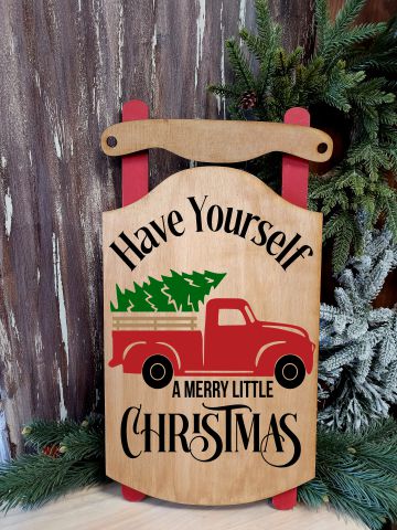 Season's Greetings Party Mix Christmas Door Sleds