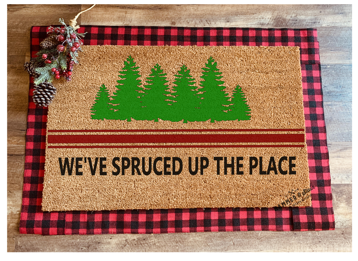 Season's Greetings Party Mix Christmas and Holiday Doormats