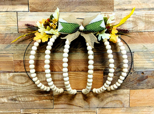 Farmhouse Style Beaded Pumpkin Wreath Public Workshop