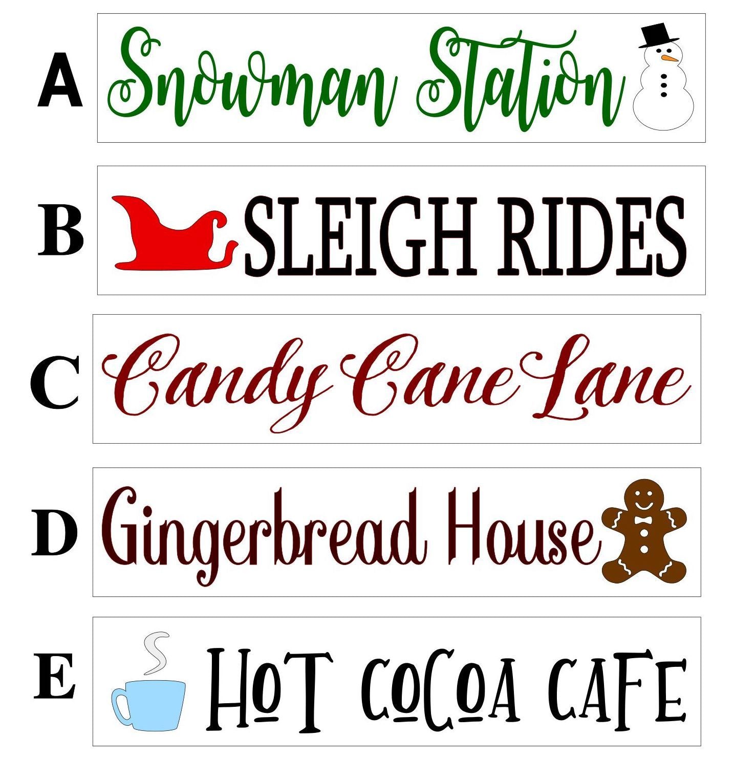 Christmas Directional Signs