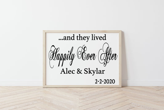 Couples Large Framed Signs