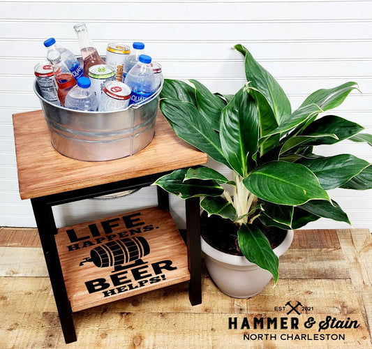 Bucket Tables--Alcohol Designs