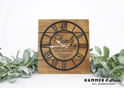 Rustic Pallet Square Clocks