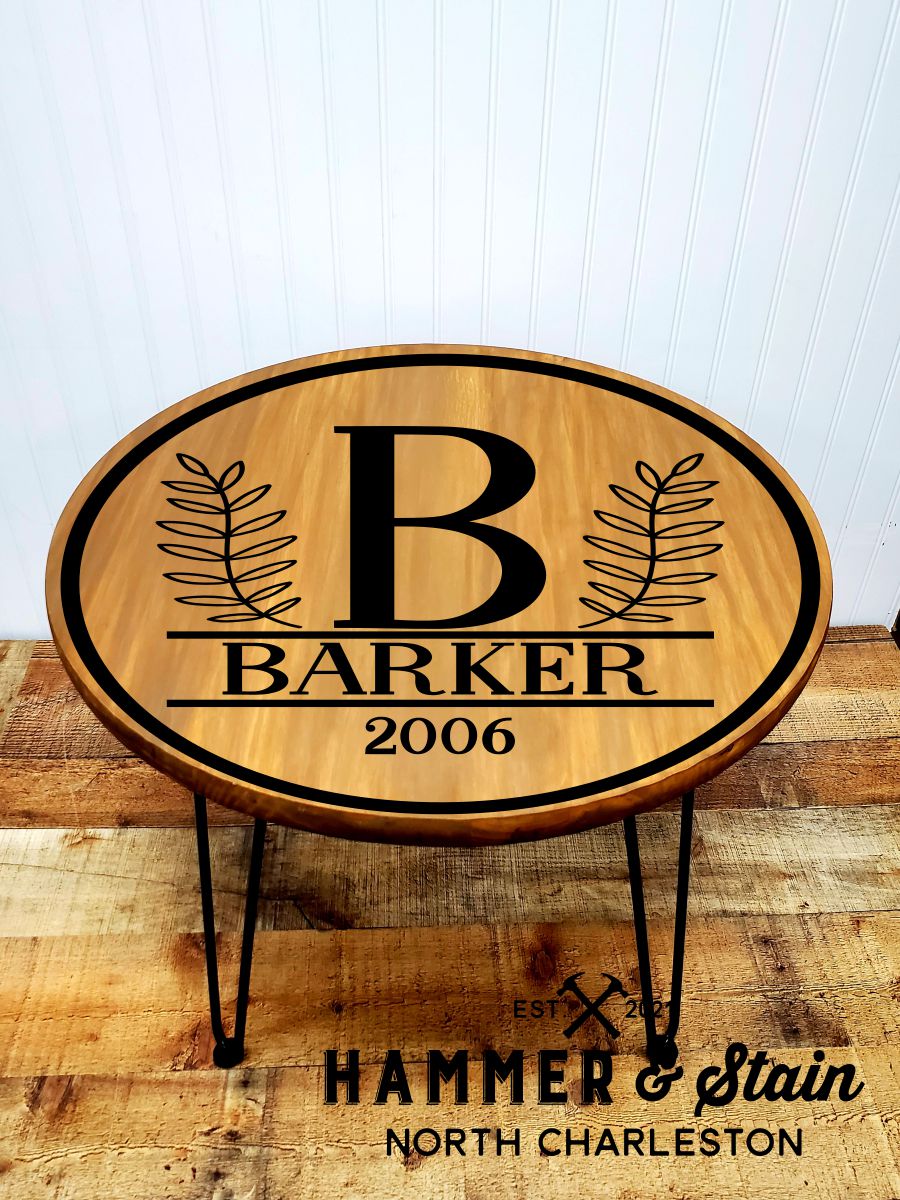 Whiskey Barrel Top Inspired Tables