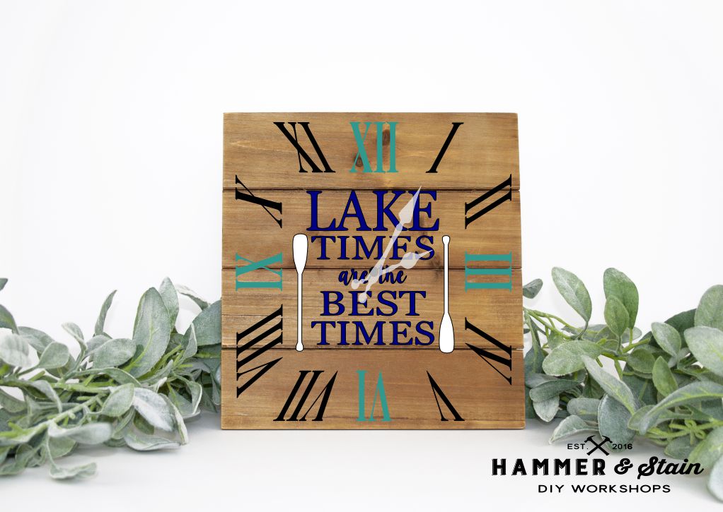 Rustic Pallet Square Clocks