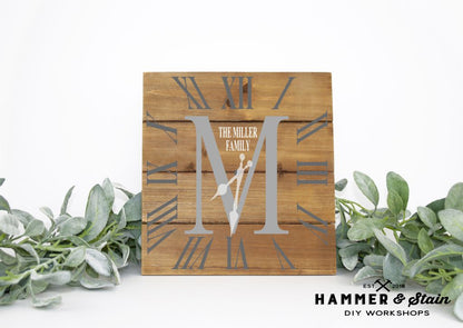 Rustic Pallet Square Clocks