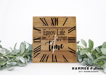 Rustic Pallet Square Clocks