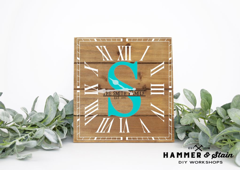 Rustic Pallet Square Clocks