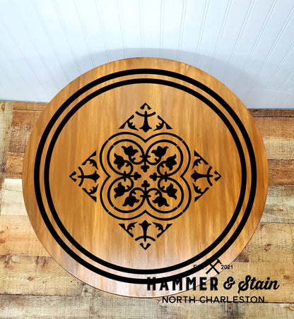 Whiskey Barrel Top Inspired Tables